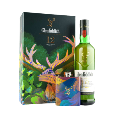 Glenfiddich 12yrs giftbox with flask 70cl – Alcohol Express