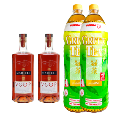 Twin Martell VSOP + 2 Pokka Greentea 1.5L