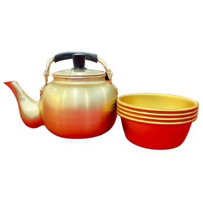 Makgeolli Kettle Pot Set (4pcs Ricebowl)
