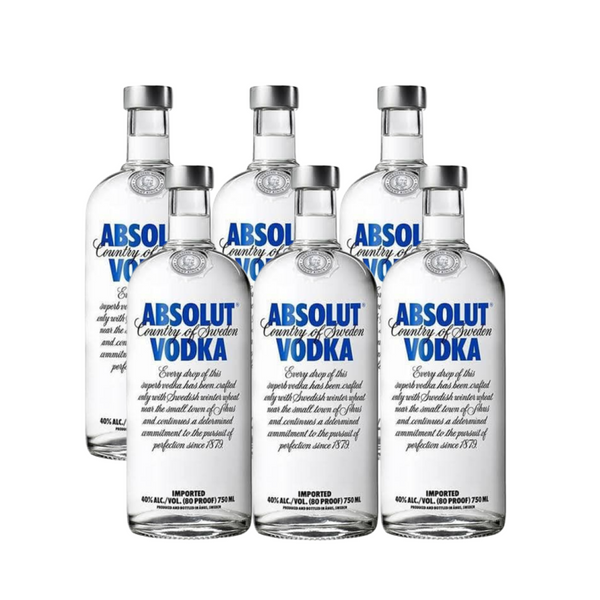 Absolut Vodka Blue - 6 x 70cl